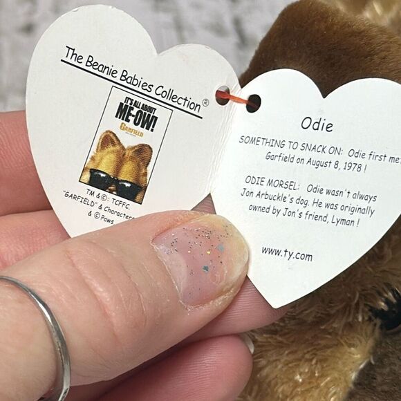 2004 TY Original Beanie Babies "Garfield" The Cat & Odie Dog Plush Jon Arbuckle - Picture 10 of 10